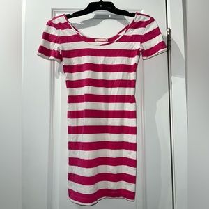 Slim Fitted HOT Pink Stripped Dress